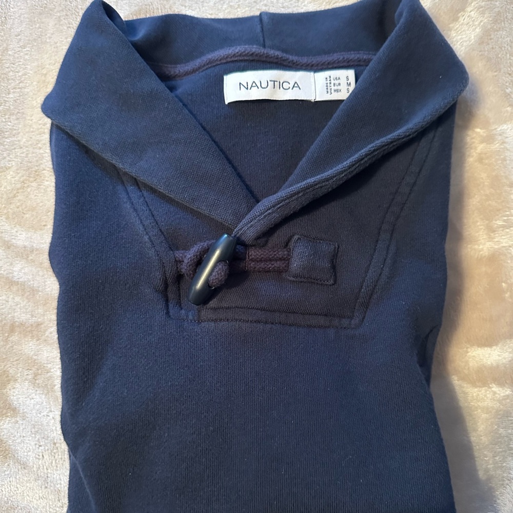 Nautica Mockneck sweater with sailor knot